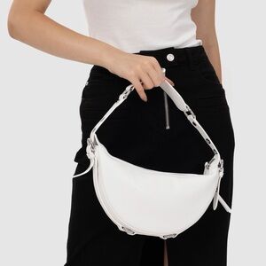 By Far Gib Halfmoon Shoulder bag in White